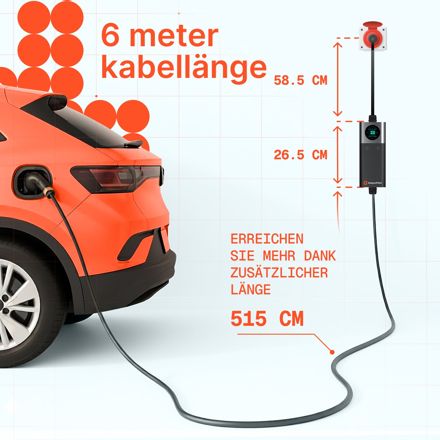 Tragbares Ladegerät Q11 (16A, Typ 2, 11kW) + Adapter CEE16A-Schuko