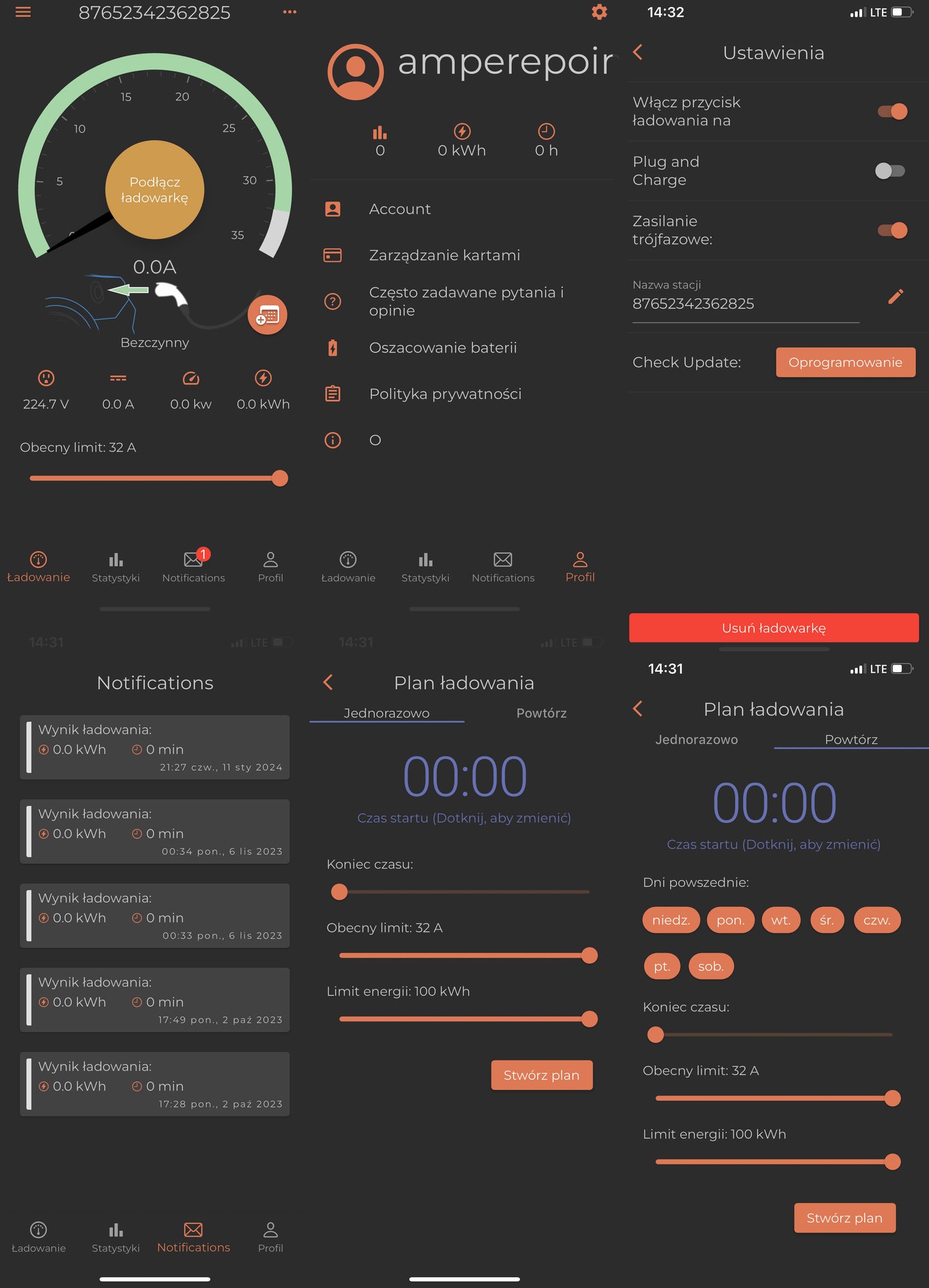 Wallbox EV-Ladegerät AMP-32-HM Space Grau