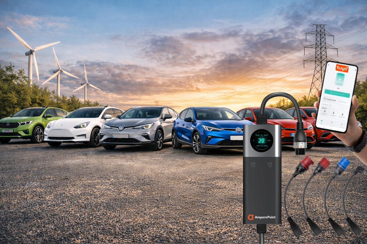 Die beliebtesten Elektroautos und ihre passenden Ampere Point Ladestationen