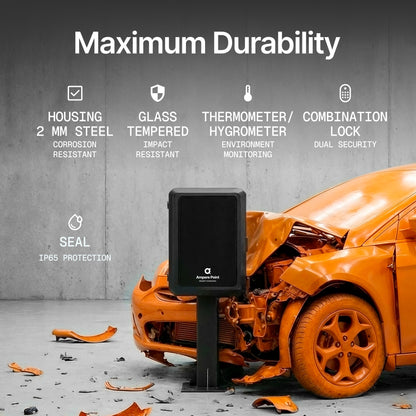 Metallschrank für EV-Ladegerät AMP-BOX Schwarz