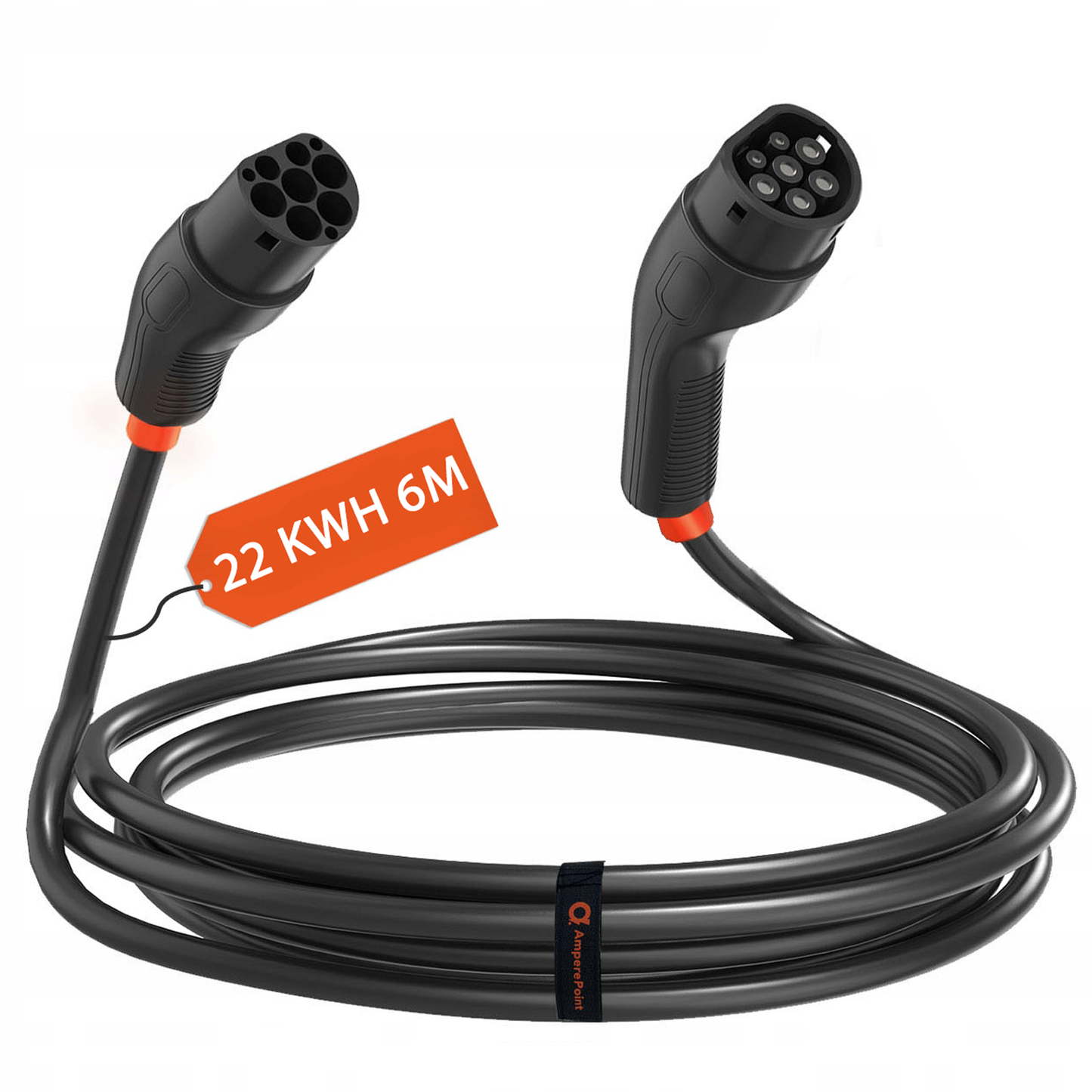 Ladekabel Typ 2 – 32A / 22 kW – 6 m – mit Tasche