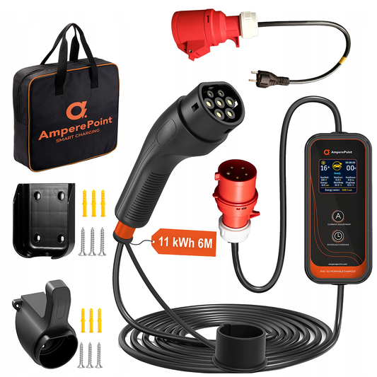 Tragbares Ladegerät P11 – 16A, 11 kW, Typ 2