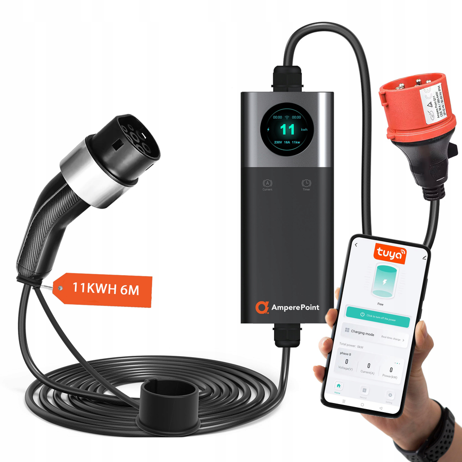 Tragbares Ladegerät Q11 (16A, Typ 2, 11kW) mobile App