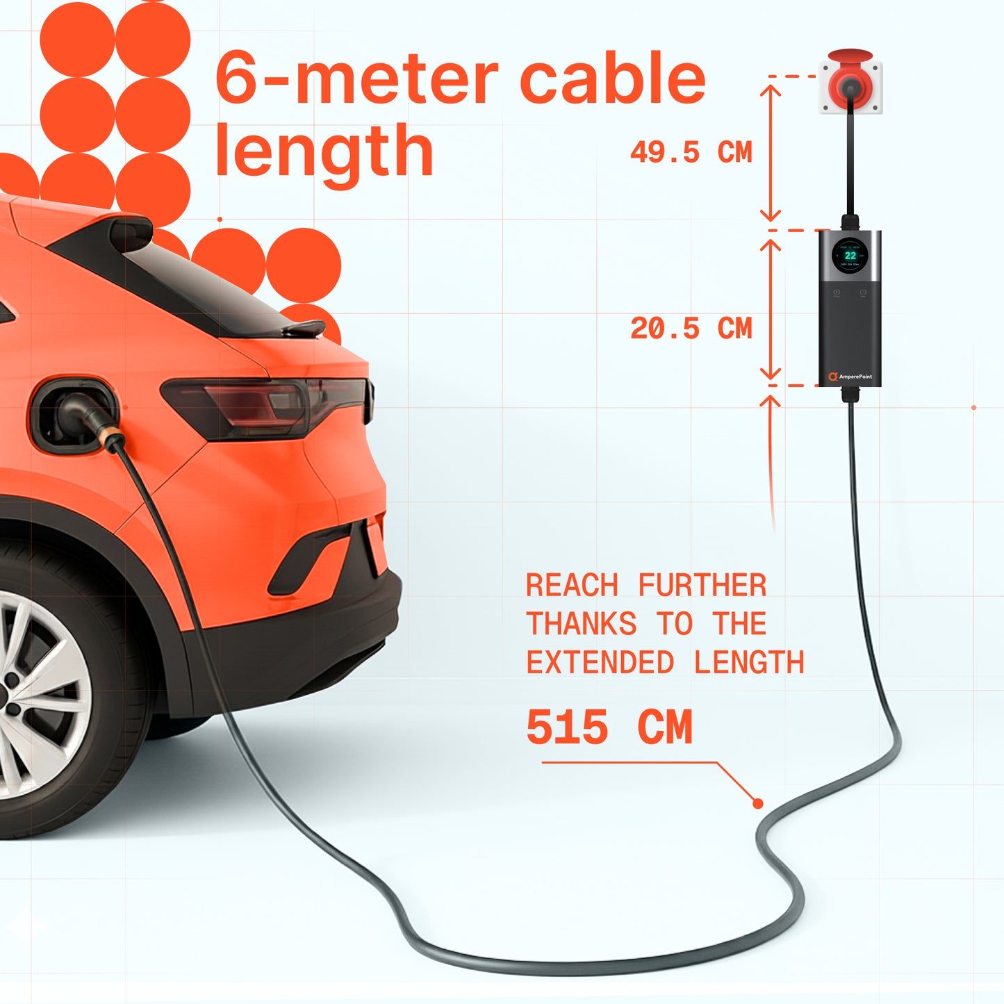 Tragbares Ladegerät Q74 (32A, Typ 2, 7,4 kW) mobile App